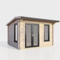 12 x 8 Power Apex Log Cabin Left Doors