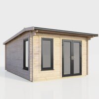 12 x 14 Power Apex Log Cabin Right Doors