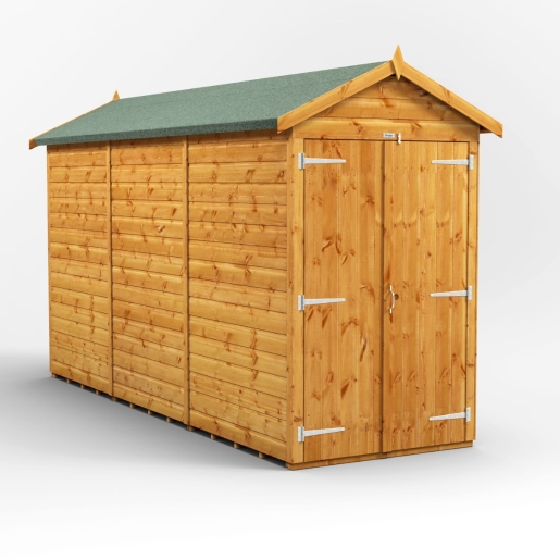 12 x 4 Power Windowless Apex Double Door