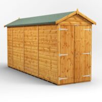 14 x 4 Power Windowless Apex Double Door