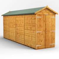 16 x 4 Power Windowless Apex Double Door