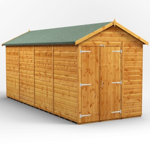 16 x 6 Power Windowless Apex Double Door