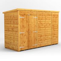 10 x 4 Power Windowless Pent Double Door