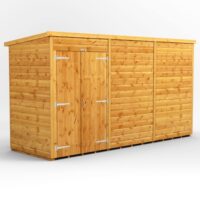 12 x 4 Power Windowless Pent Double Door