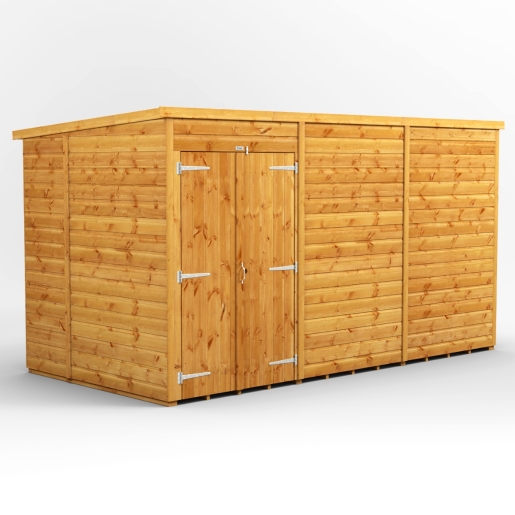 12 x 6 Power Windowless Pent Double Door