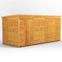 14 x 6 Power Windowless Pent Double Door