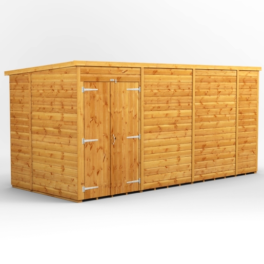 14 x 6 Power Windowless Pent Double Door
