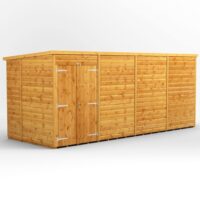 16 x 6 Power Windowless Pent Double Door