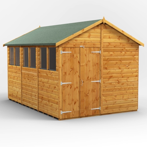 12 x 8 Power Apex Double Doors