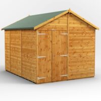 10 x 8 Power Windowless Apex Double Doors