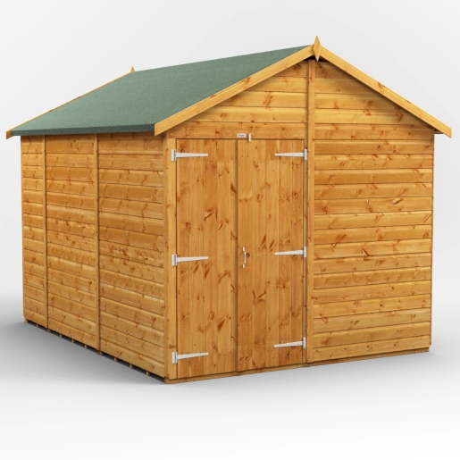 10 x 8 Power Windowless Apex Double Doors
