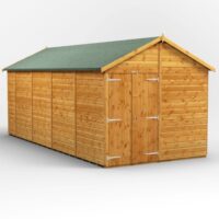 18 x 8 Power Windowless Apex Double Doors
