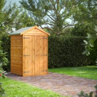 4 x 4 Power Overlap Apex Double Doors No Windows
