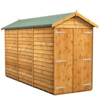 12 x 4 Power Overlap Apex Double Doors No Windows
