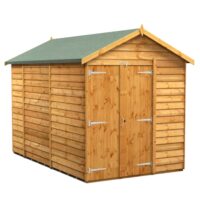 10 x 6 Power Overlap Apex Double Doors No Windows