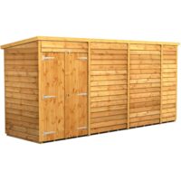 14 x 4 Power Overlap Pent Double Doors No Windows