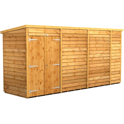 14 x 4 Power Overlap Pent Double Doors No Windows
