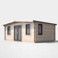 14 x 18 Power Chalet Log Cabin Centre Door