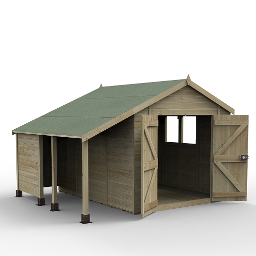 Timberdale 10 x 8 Reverse Apex Shed - Installed