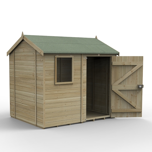 Timberdale 8 x 6 Reverse Apex Shed - Installed