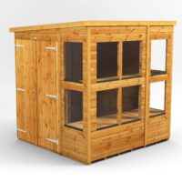 6 x 6 Power Pent Double Door Potting Shed