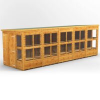 20 x 6 Power Pent Double Door Potting Shed