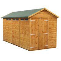 14 x 6 Power Apex Double Door Security Shed