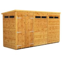 12 x 4 Power Pent Double Door Security Shed
