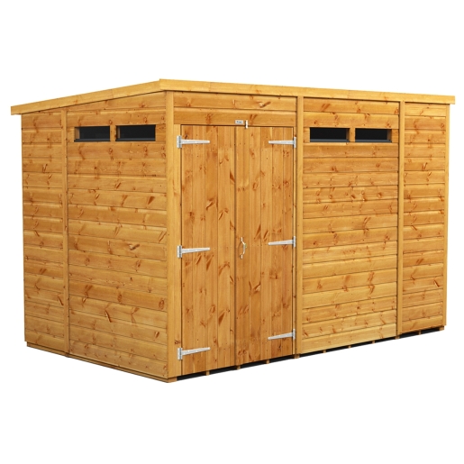 10 x 6 Power Pent Double Door Security Shed