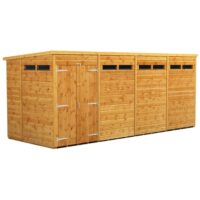 16 x 6 Power Pent Double Door Security Shed