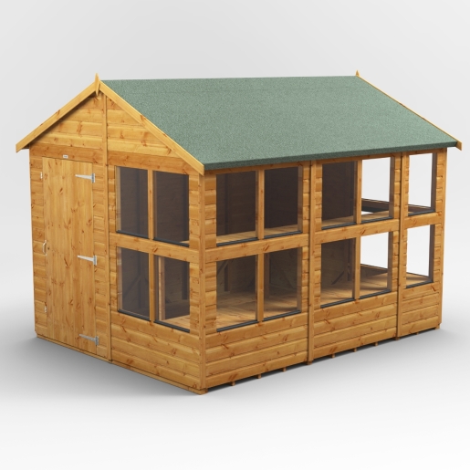 10 x 8 Power Apex Potting Shed