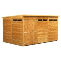 12 x 8 Power Pent Double Door Security Shed