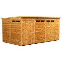 14 x 8 Power Pent Double Door Security Shed