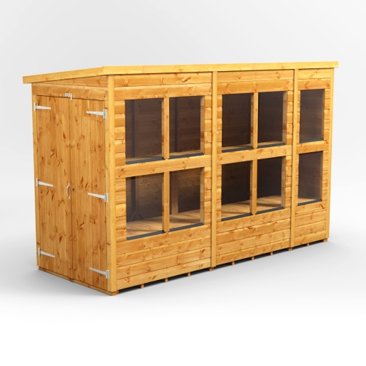 10 x 4 Power Pent Double Door Potting Shed