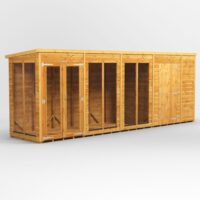 18 x 4 Power Pent Summerhouse With 6ft Side Store