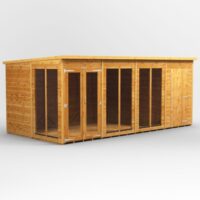16 x 8 Power Pent Summerhouse With 4ft Side Store