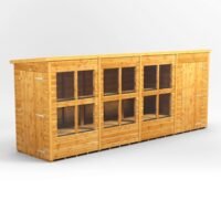 16 x 4 Power Pent Potting Shed With 4ft Side Store