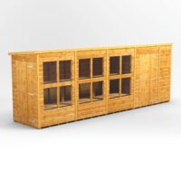 18 x 4 Power Pent Potting Shed With 6ft Side Store
