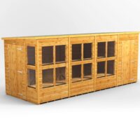 16 x 6 Power Pent Potting Shed With 4ft Side Store