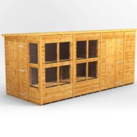 14 x 6 Power Pent Potting Shed With 6ft Side Store