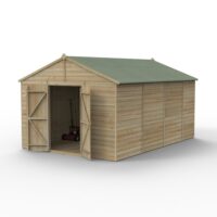 Beckwood 10x15 Apex Shed No Windows DoubleDoor Installed