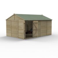 Beckwood 15x10 Reverse Apex Shed No Windows DoubleDoor Installed