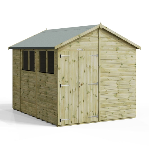 10x8 Premium Powersheds Apex Double Doors