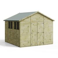 10x10 Premium Powersheds Apex Double Doors