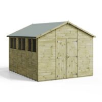 12x10 Premium Powersheds Apex Double Doors
