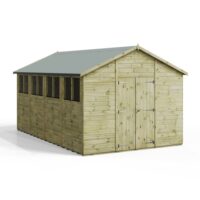 16x10 Premium Powersheds Apex Double Doors