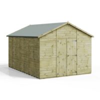 14x10 Premium Powersheds Apex No Windows Double Doors