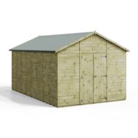 16x10 Premium Powersheds Apex No Windows Double Doors
