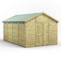 16x10 Premium Powersheds Security Apex Double Doors
