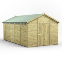 18x10 Premium Powersheds Security Apex Double Doors